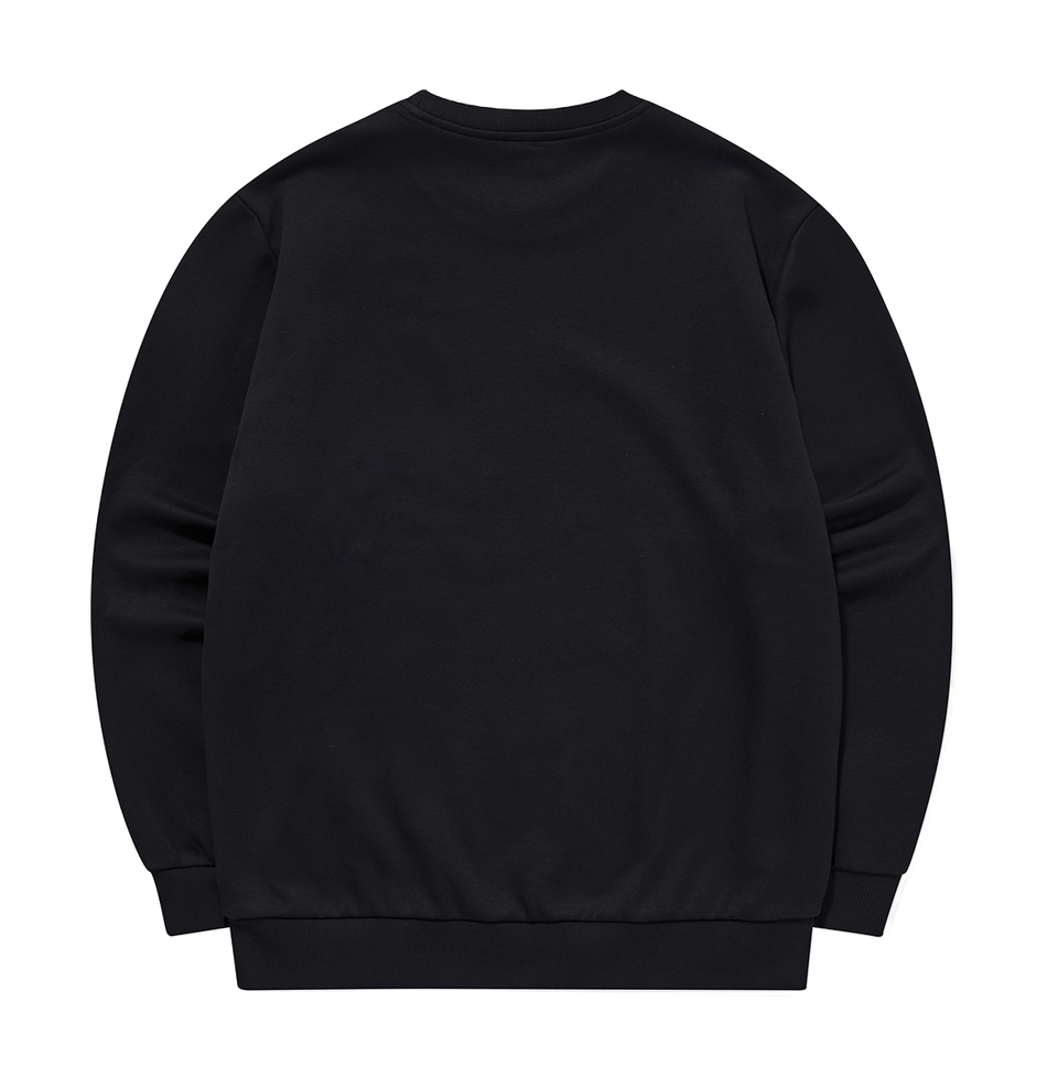 Hongxing Erke Essentials Comfortable and Warm Velvet Thickened with Velvet Autumn and Winter Solid Color Basic Versatile Loose Sports and Leisure Commuter Round Neck Hoodie Men's Style Black  vjsneaker.com