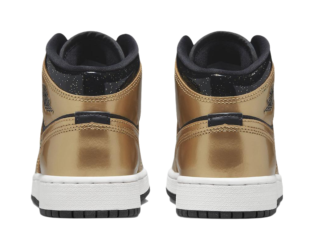 Jordan 1 Mid SE Metallic Gold Black GS  vjsneaker.com