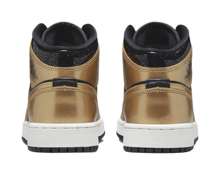Jordan 1 Mid SE Metallic Gold Black GS  vjsneaker.com
