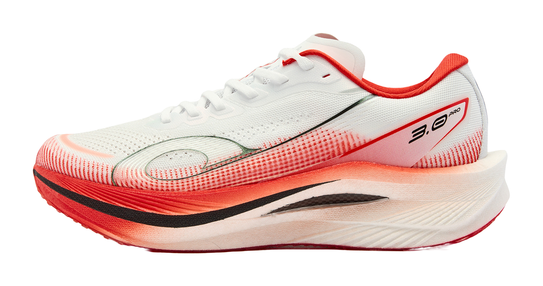 QIAODAN Strong Wind 3.0 PRO Running Shoes Men's Low top White Red 