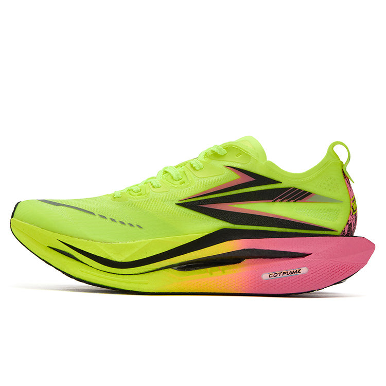 361 Degrees Flame 5.0 (飞燃 5.0) "Redline" - Running Shoes Unisex Yellow Fluorescent solar yellow powder