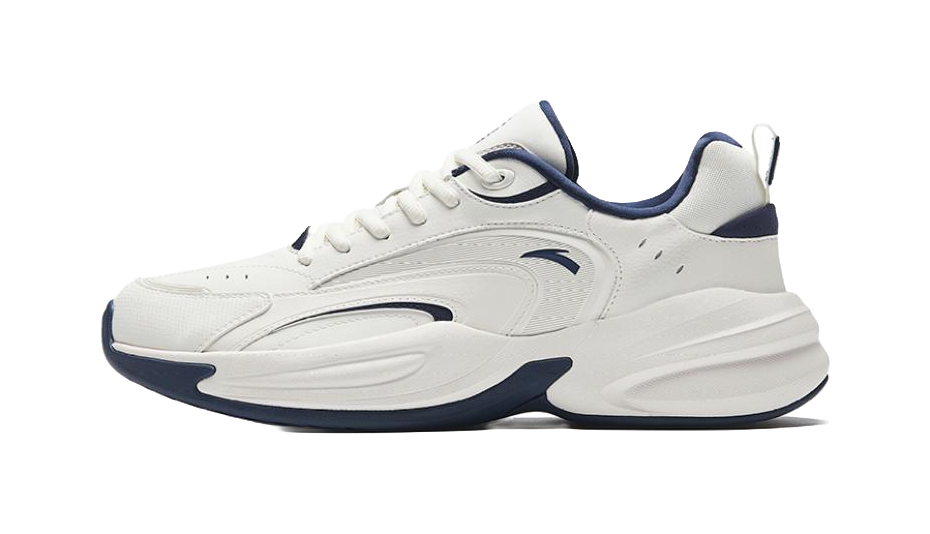 Anta ACE Slip Resistant Abrasion Resistant Low top Sports Casual Shoes Mens White Dark Blue  VJSNEAKER