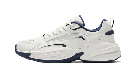 Anta ACE Slip Resistant Abrasion Resistant Low top Sports Casual Shoes Mens White Dark Blue  VJSNEAKER