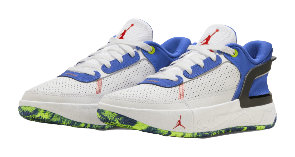 Jordan DAY1 Slip Resistant Abrasion Resistant Low top Kids Running Shoes Blue White Unisex  vjsneaker.com