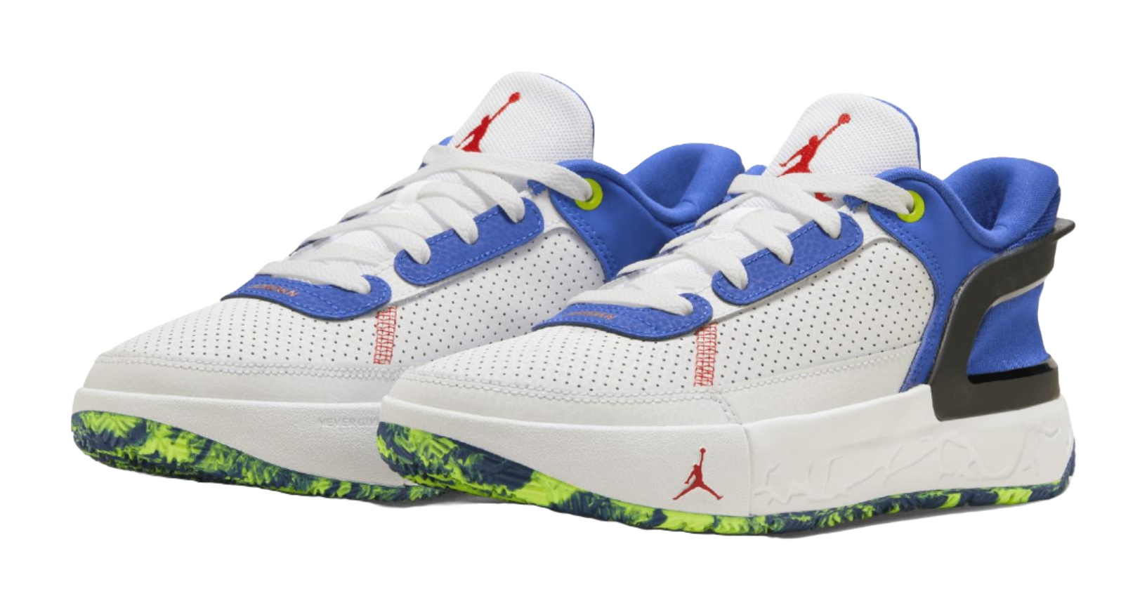 Jordan DAY1 Slip Resistant Abrasion Resistant Low top Kids Running Shoes Blue White Unisex  vjsneaker.com