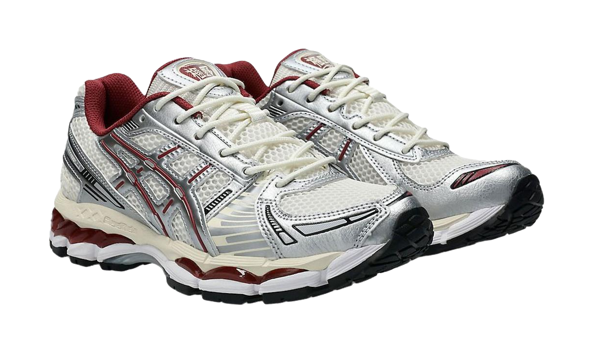 ASICS GEL Kayano 12.1 Abrasion Resistant Low top Casual Running Shoes Unisex Beige Silver  vjsneaker.com