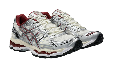 ASICS GEL Kayano 12.1 Abrasion Resistant Low top Casual Running Shoes Unisex Beige Silver  vjsneaker.com