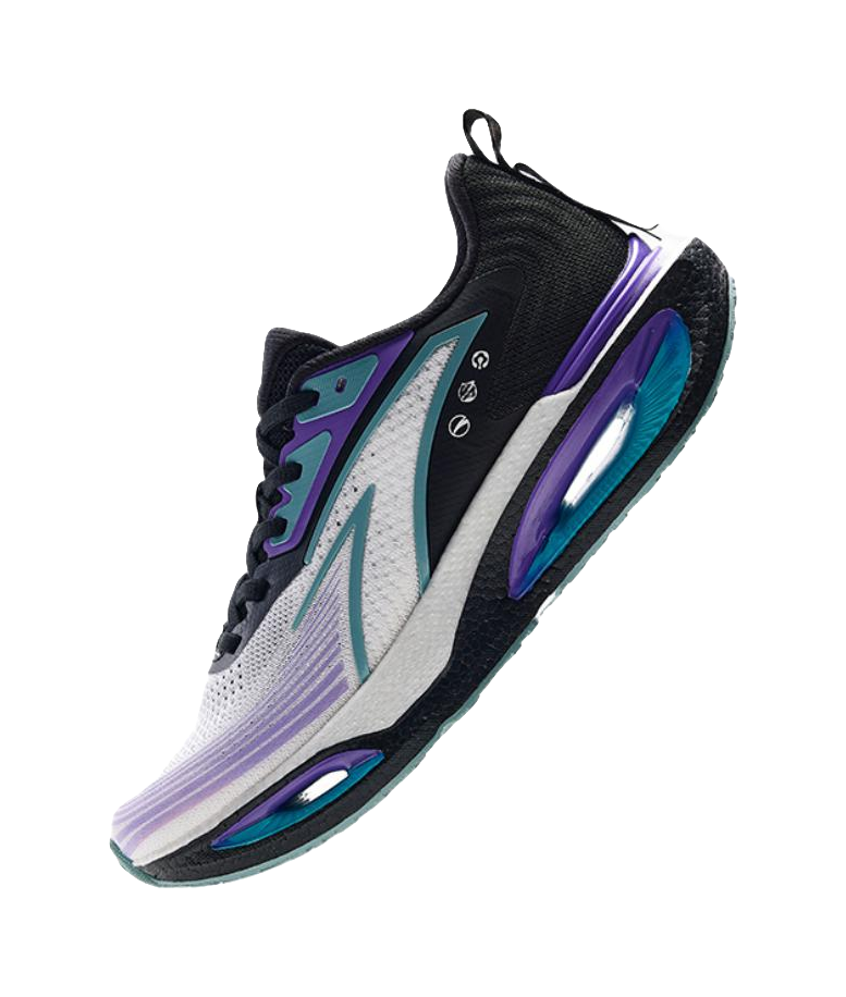 Anta Hole Cushioning, Wear Resistant Low top Running Shoes Men's Gray Purple 