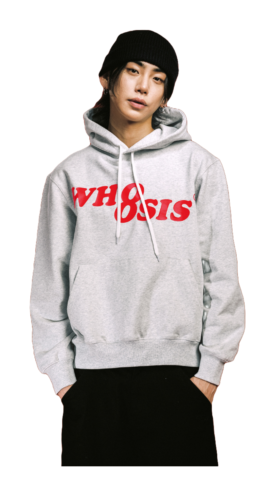 WHOOSIS Shining Color Phantom Logo Hoodie Casual Loose Versatile Letter Campus Warm Autumn/Winter Plus Velvet Hoodie Unisex  vjsneaker.com