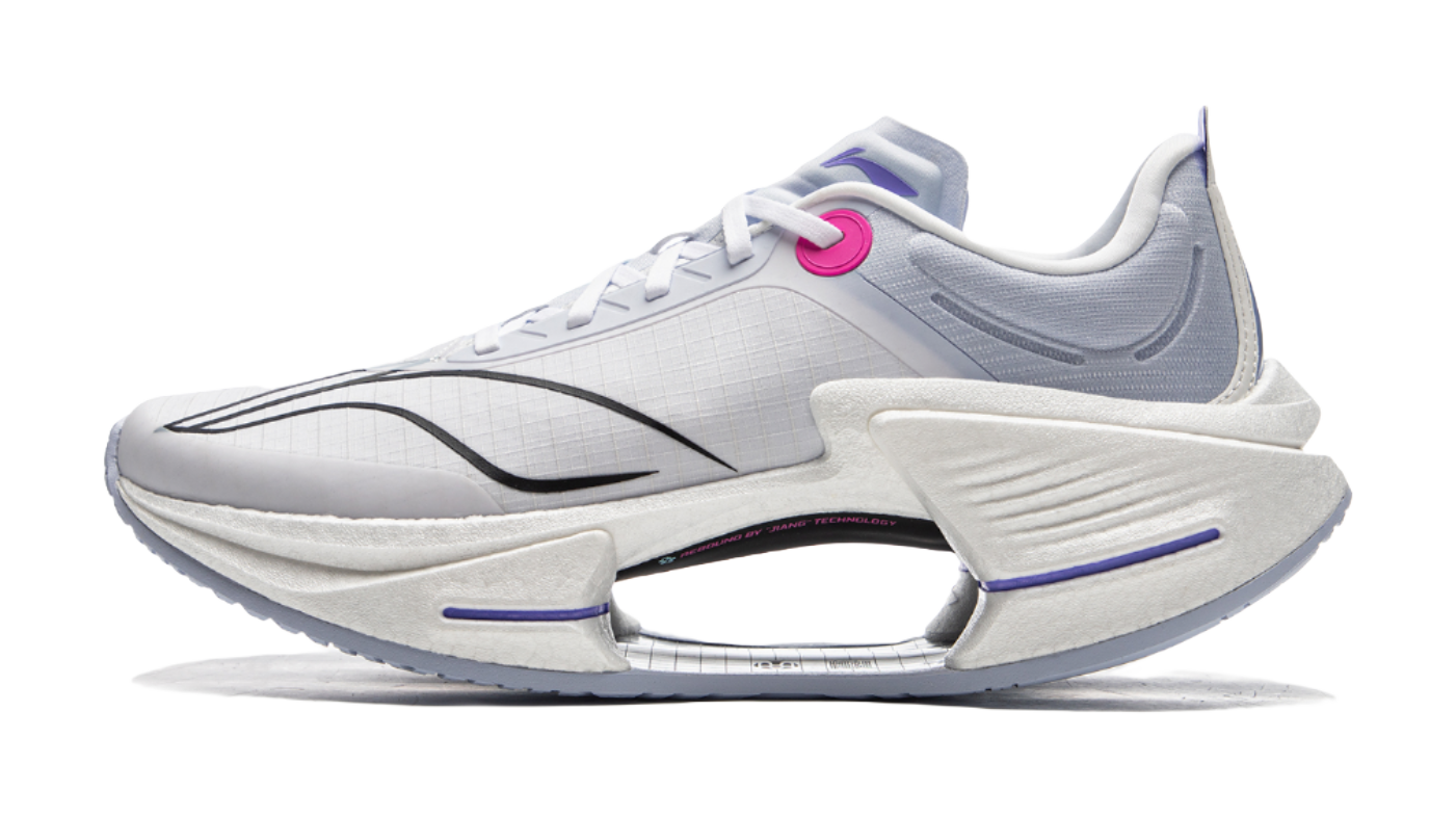 Li Ning Shadow 3 Essential Low top Racing Running Shoes Mens White Purple  VJsneaker