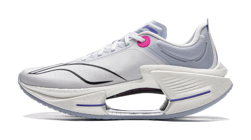 Li Ning Shadow 3 Essential Low top Racing Running Shoes Mens White Purple  VJsneaker