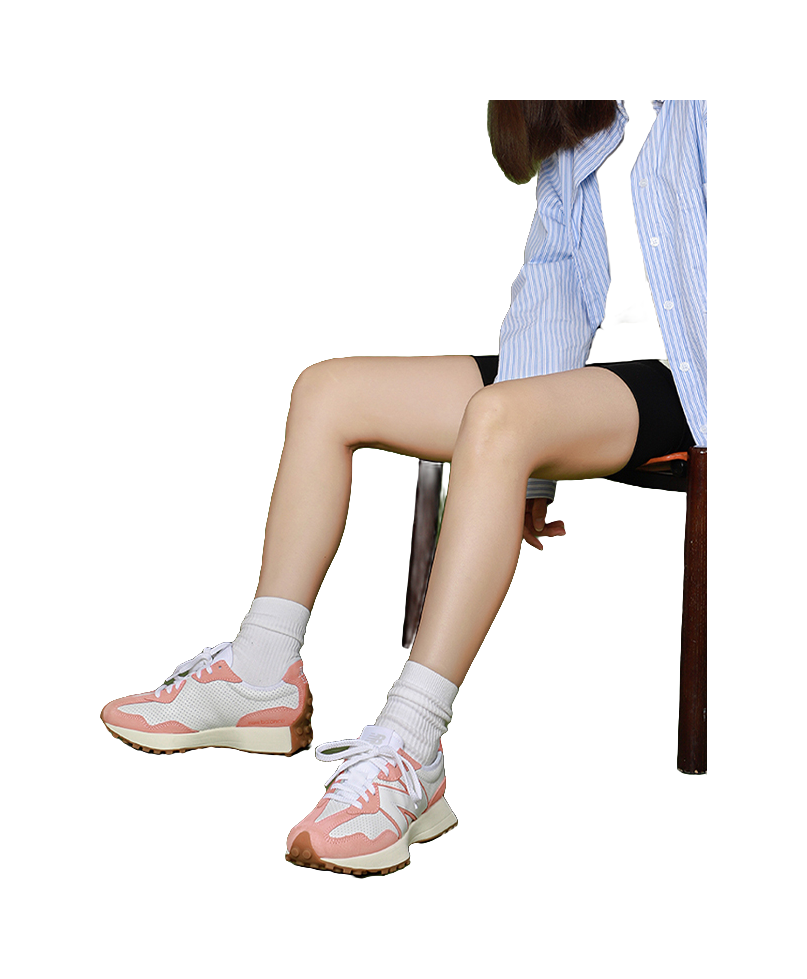 327 New Balance Primary Pack - White Paradise Pink  vjsneaker.com