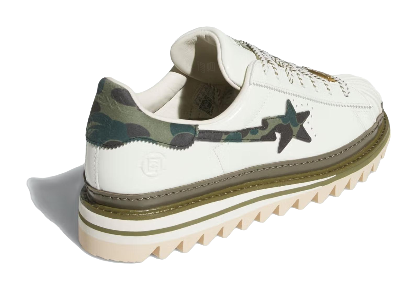 Superstar Clot x Bape x Superstar Adidas Originals Off White Olive Cargo  vjsneaker.com