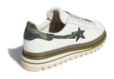 Superstar Clot x Bape x Superstar Adidas Originals Off White Olive Cargo  vjsneaker.com