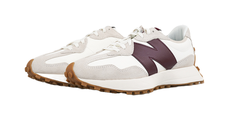 New Balance 327 White Dark Red Womens  vjsneaker.com