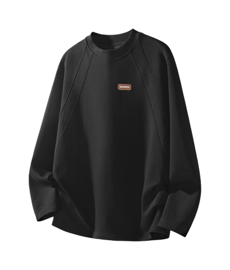 Warrior Power Simple Design Sense Autumn and Winter Plush Shoulder Hoodie Loose Inner Bottom Shirt Casual Fashion Trend Versatile Long Sleeve T-shirt Unisex  vjsneaker.com