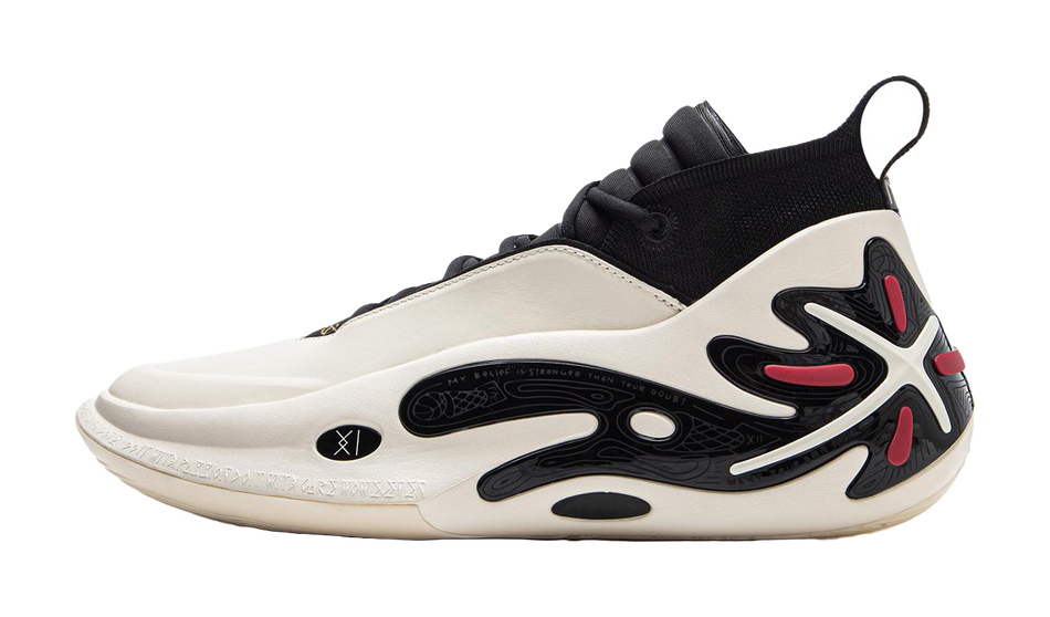 Li Ning WOW11 Basketball Shoes Mens Mid top White Black  VJSNEAKER