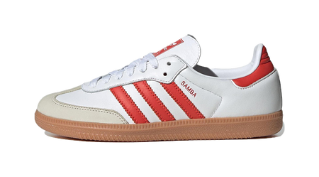 Adidas Samba OG White Solar Red Gum Womens  vjsneaker.com