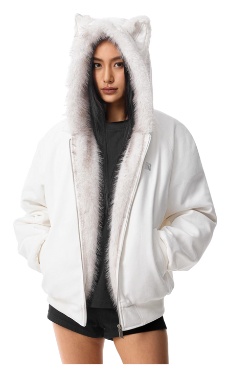 FDR Puffer Jackets Unisex Fur Collar Moderate  vjsneaker.com