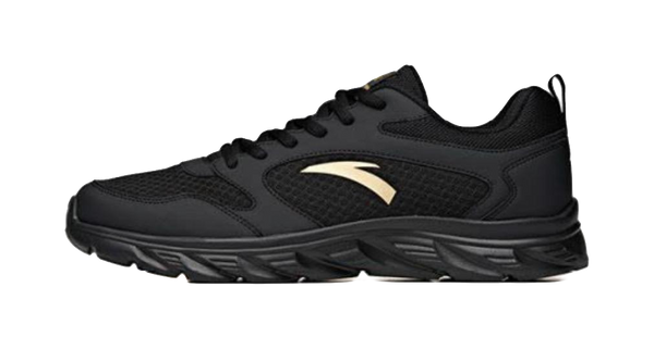 Anta Slip Resistant, Breathable, Lightweight Low top Running Shoes Men's Black Gold 