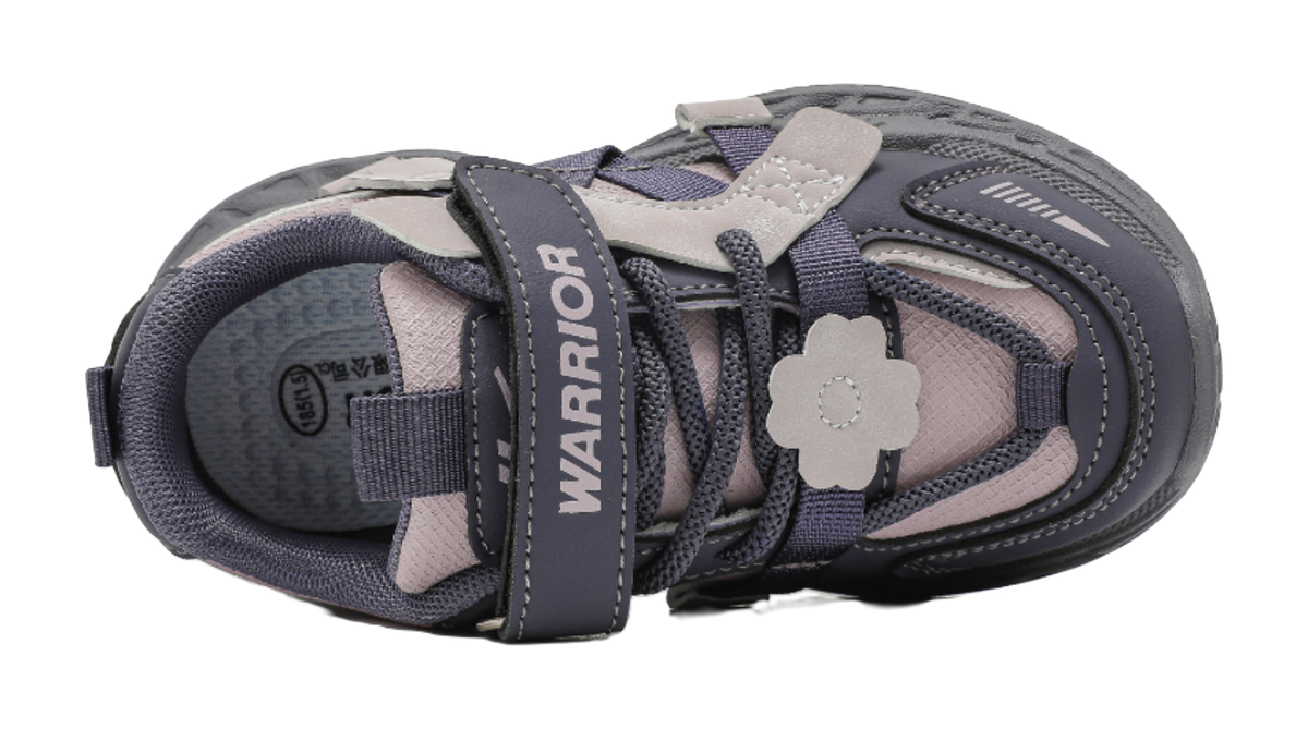 Warrior girls' sports shoes made of synthetic leather, comfortable, versatile, wear-resistant, lightweight, shock-absorbing, low top, girls' casual shoes for children  VJSNEAKER