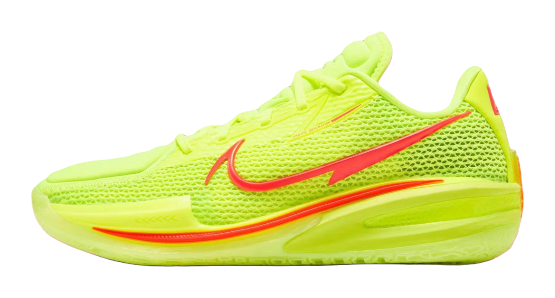 Nike Air Zoom G.T. Cut 1 Breathable Basketball Shoes Unisex Yellow Red  vjsneaker.com