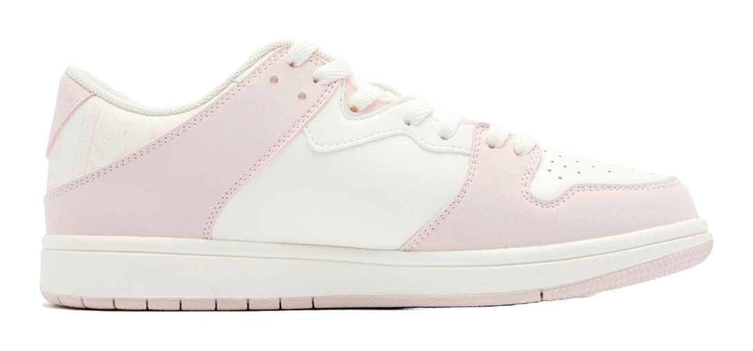 QIAODAN Slip-Resistant Balanced Lightweight Low-Top Skateboard Shoes Women's Cloud Pink 