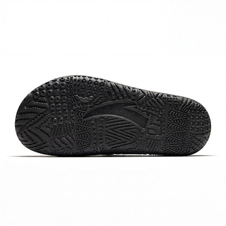ANTA Men's Closed-Toe Recovery Slippers 112621811-2 — Basic Black  vjsneaker.com