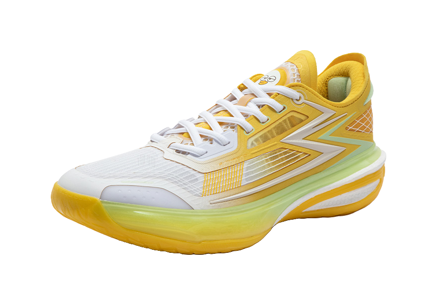 361° Blitz BB Slip Resistant, Abrasion Resistant, Lightweight Low top Basketball Shoes Mens Yellow Green Mismatched  vjsneaker.com