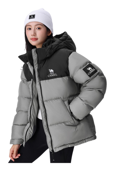 CAMEL Warm Fleece Collection Down Jacket Unisex  vjsneaker.com