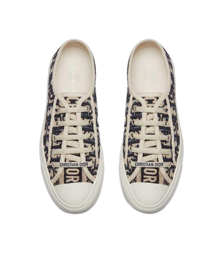 DIOR WalkNDIOR Oblique Navy Canvas Womens  vjsneaker.com