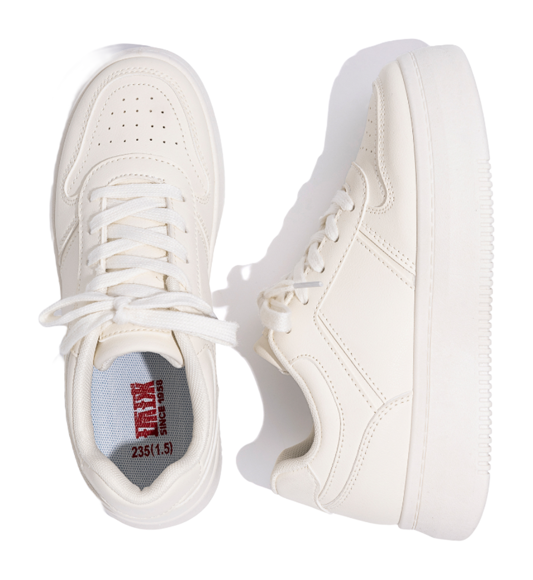 HUANQIU Air Force 1 Coverage Lightweight Height Increasing Low top Skateboard Shoes Women's 