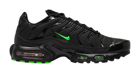 Nike Air Max Plus Abrasion Resistant Low top Training Casual Running Shoes Mens Black Green  vjsneaker.com