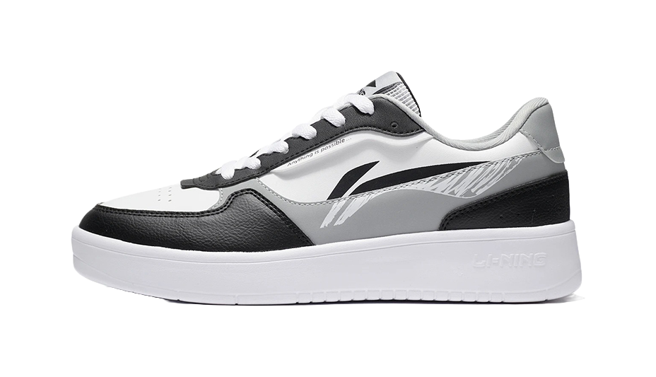 LINING Duda Skateboard Shoes Men's Low top Black/Standard White 