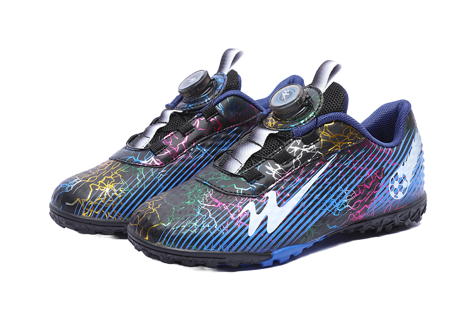 Binary Comfortable Low top Kids Soccer Shoes Blue Black Kids  vjsneaker.com