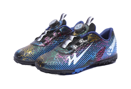 Binary Comfortable Low top Kids Soccer Shoes Blue Black Kids  vjsneaker.com