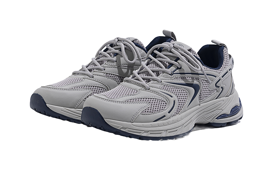 HUANQIU Slip Resistant Low top Chunky Sneakers Men's Gray 