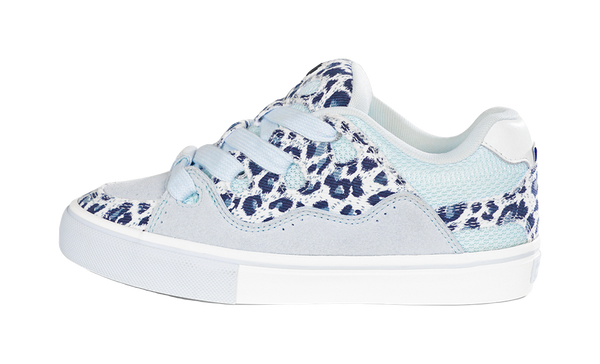 Ollieskate Cushioning, Wear Resistant Low top Skateboard Shoes Unisex White Blue 