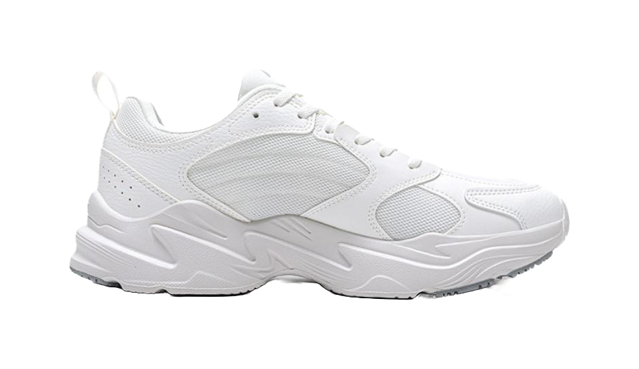 LiNing Pulse Shock Absorbers Slip Resistant Abrasion Resistant Low top Chunky Sneakers Men's Silver White 