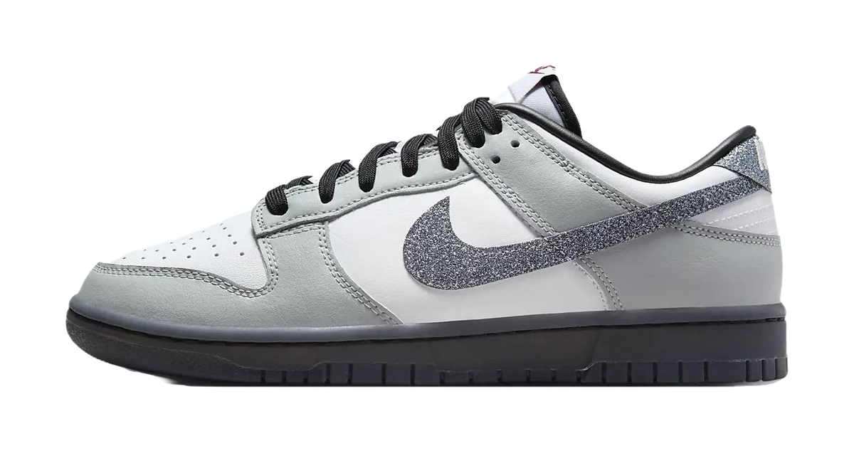 Nike Dunk Low Lx Glitter Swoosh White Light Smoke Grey Womens  VJSNEAKER