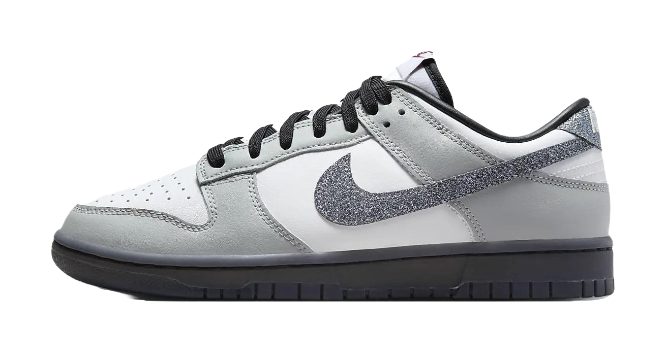Nike Dunk Low Lx Glitter Swoosh White Light Smoke Grey Womens  VJSNEAKER