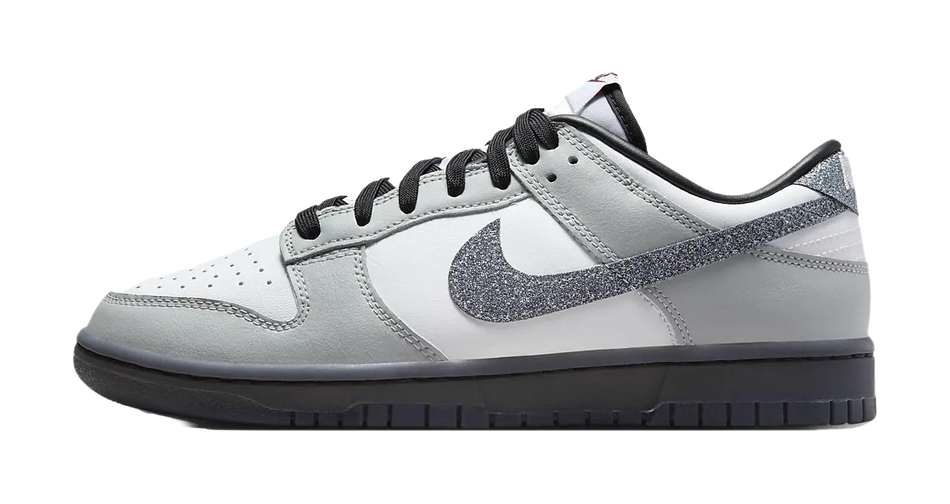 Nike Dunk Low Lx Glitter Swoosh White Light Smoke Grey Womens  VJSNEAKER