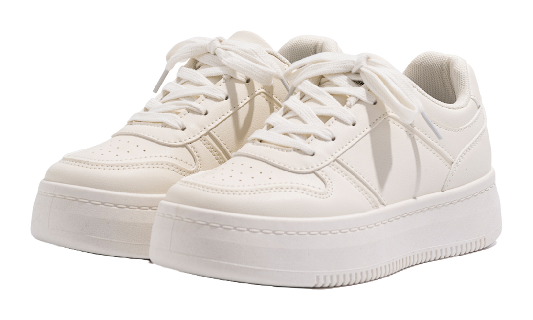 HUANQIU Air Force 1 Coverage Lightweight Height Increasing Low top Skateboard Shoes Women's 