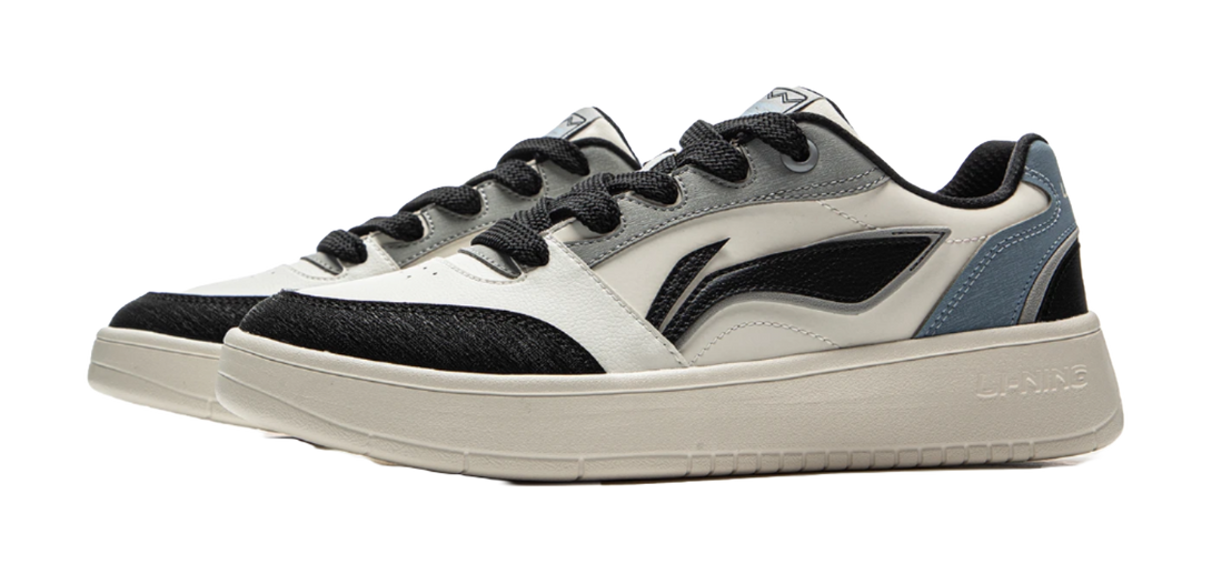 LiNing Yuanbao V3 Anti-Slip Wear-Resistant Low-Top Skateboard Shoes Men's Beige White Black 