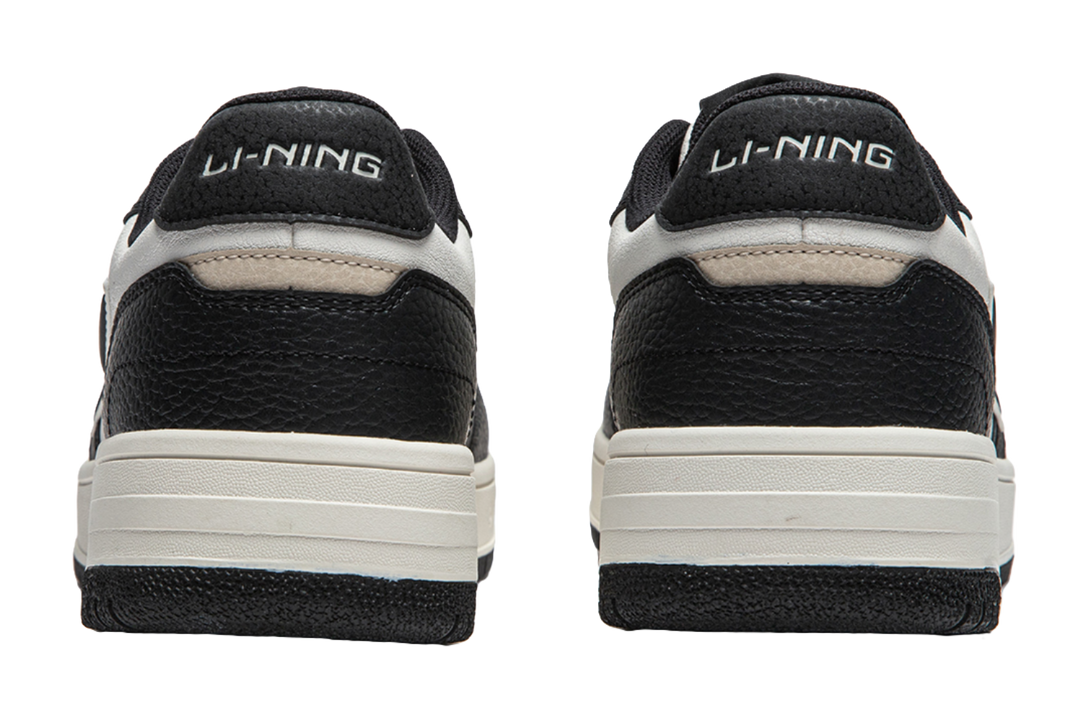 LiNing Tianji Soft Slip Resistant Cushioning Abrasion Resistant Low Top Skateboard Shoes Men's White Black 