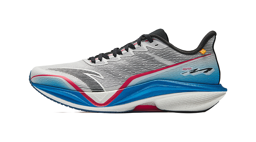 Anta MACH 5.0 Anti Slip Wear Resistant Low Top Casual Running Shoes Men's Gray Black Blue 