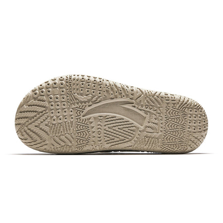 ANTA men's Hela slide sandals, light beige outsole with circular and zigzag traction
