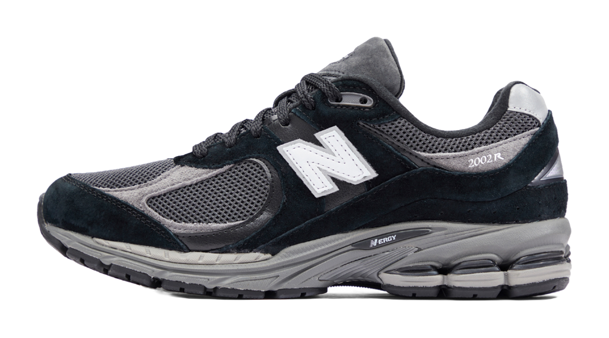 New Balance 2002R Black Dark Grey White  vjsneaker.com