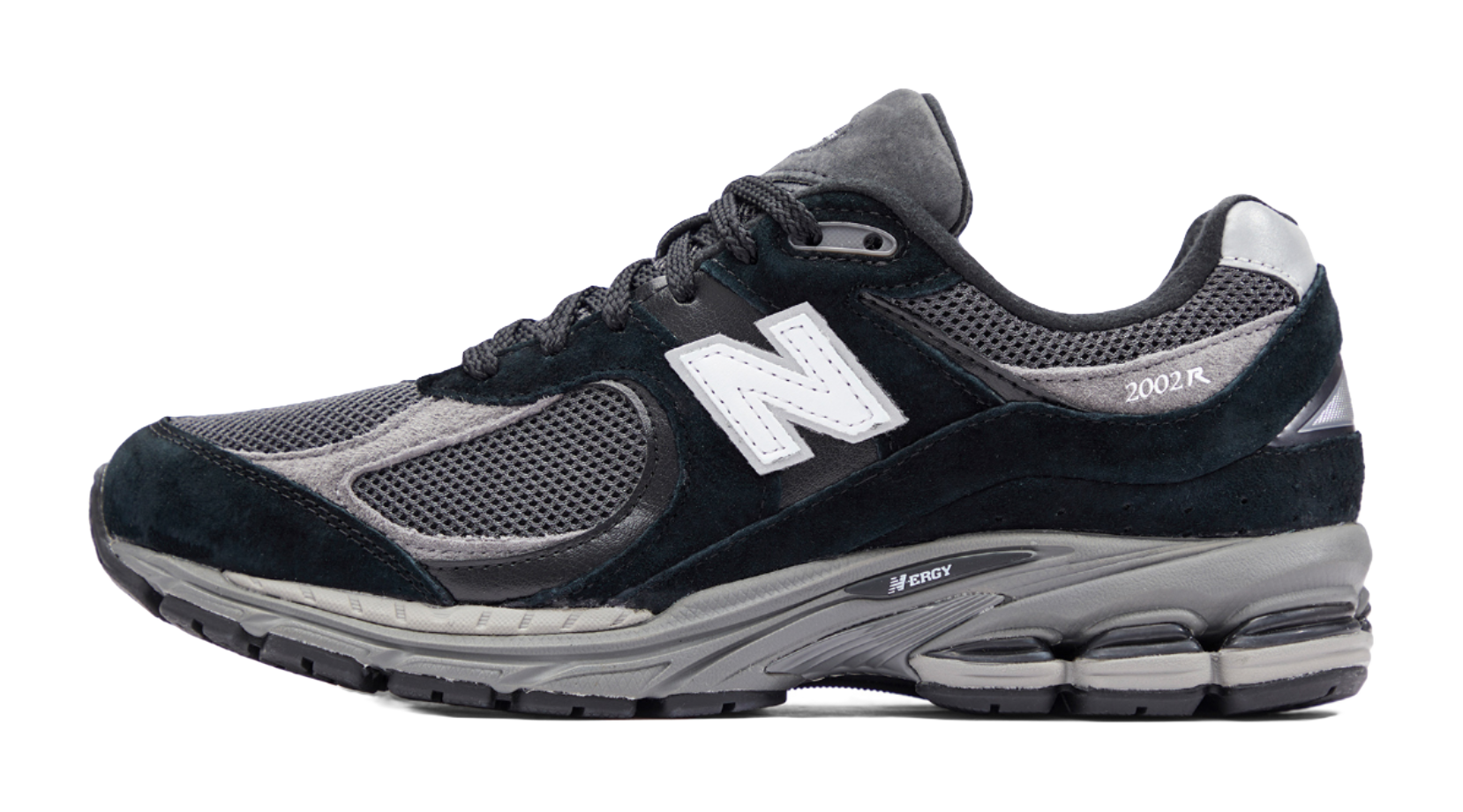 New Balance 2002R Black Dark Grey White  vjsneaker.com