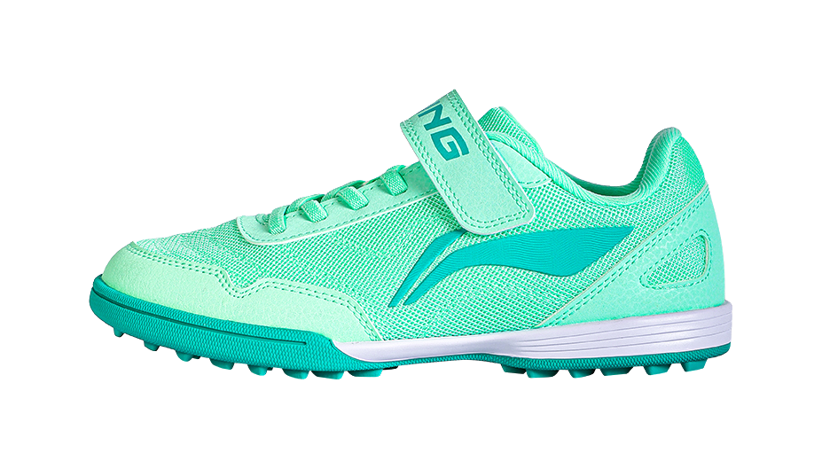 Li Ning Children's Broken Nails Fashionable, Comfortable, Anti slip, Wear resistant, Low cut Children's Football Shoes Fluorescent Light Green/Jade Green  VJSNEAKER